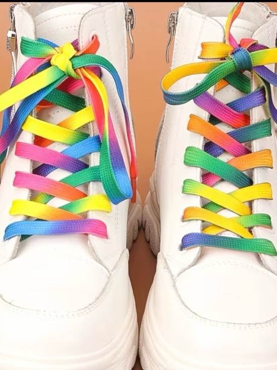 Accessories - Bright Rainbow Ombre Shoe Laces
